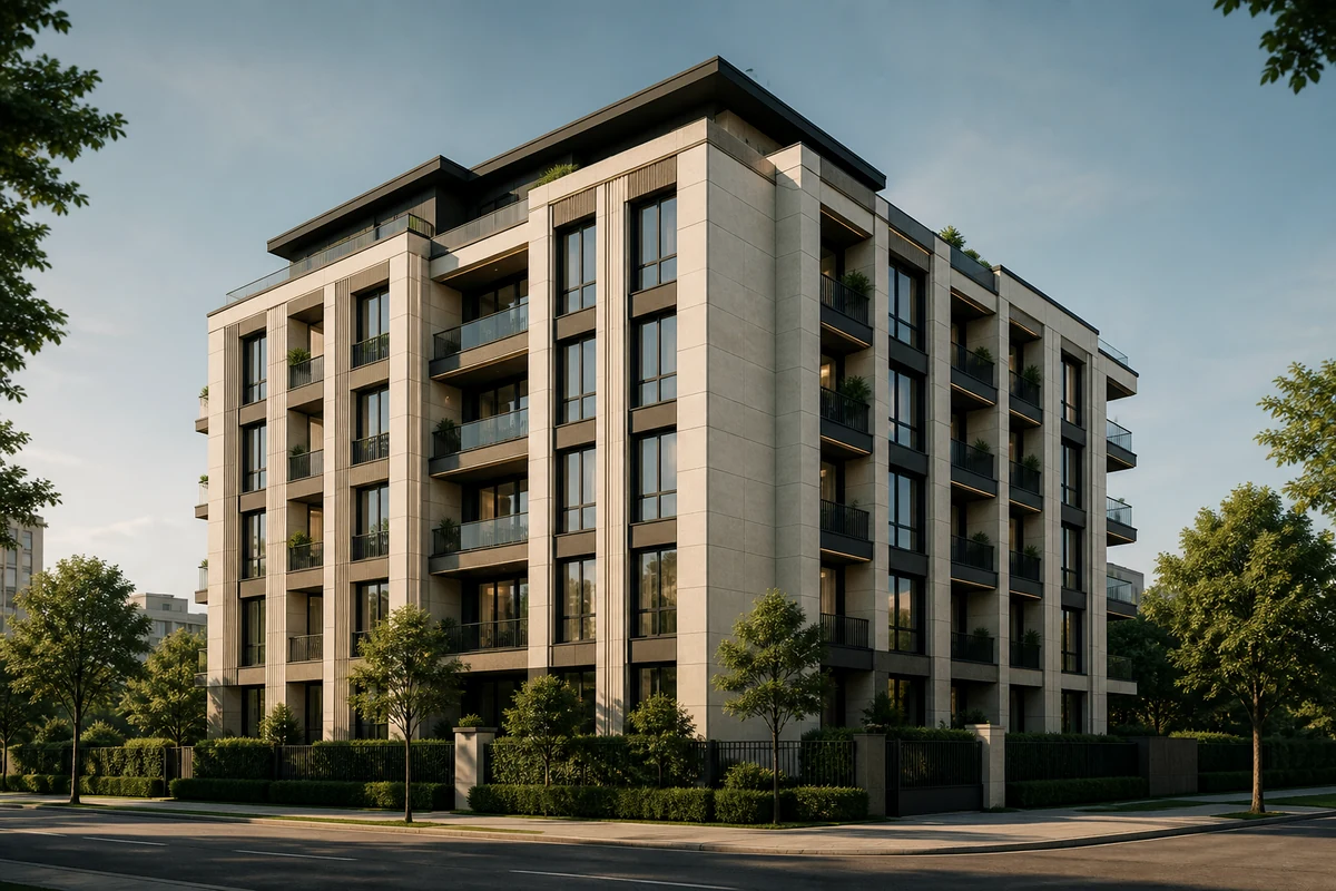 Photorealistic facade render